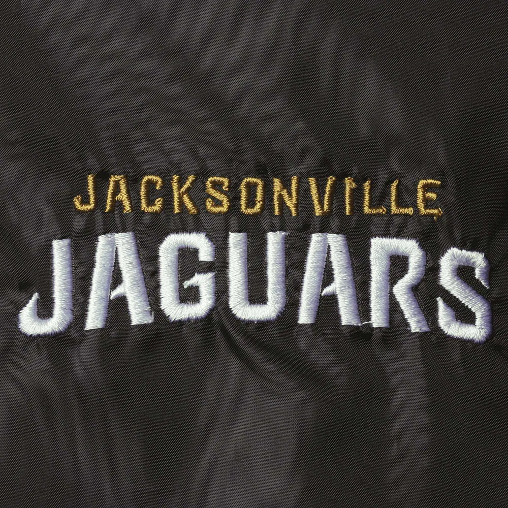 Men's Black Jacksonville Jaguars Coaches Classic Raglan Full-Snap Windbreaker Jacket