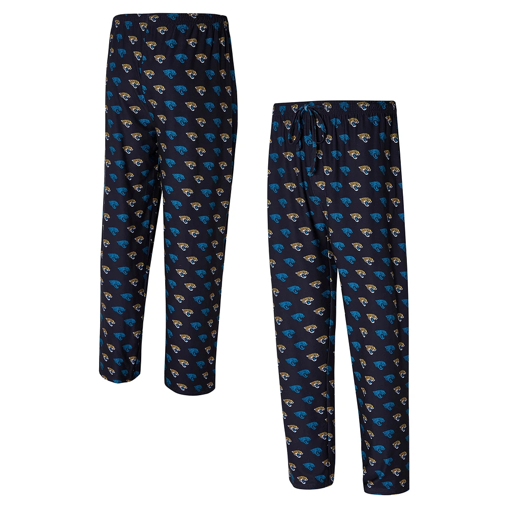 Pantalon en tricot noir Record All Over des Jaguars de Jacksonville Concepts Sport pour hommes