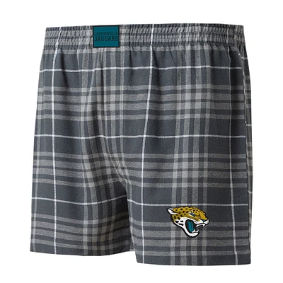 Boxer en flanelle Concord Jacksonville Jaguars Concepts Sport anthracite/gris pour hommes