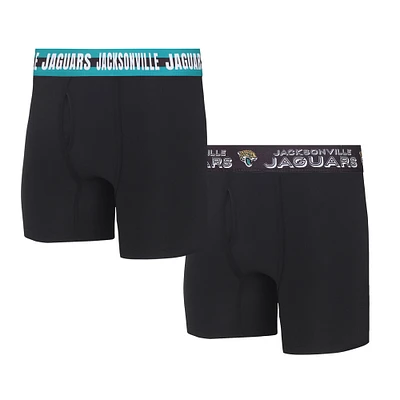 Concepts Sport Jacksonville Jaguars Lot de deux boxers en tricot jauge pour hommes