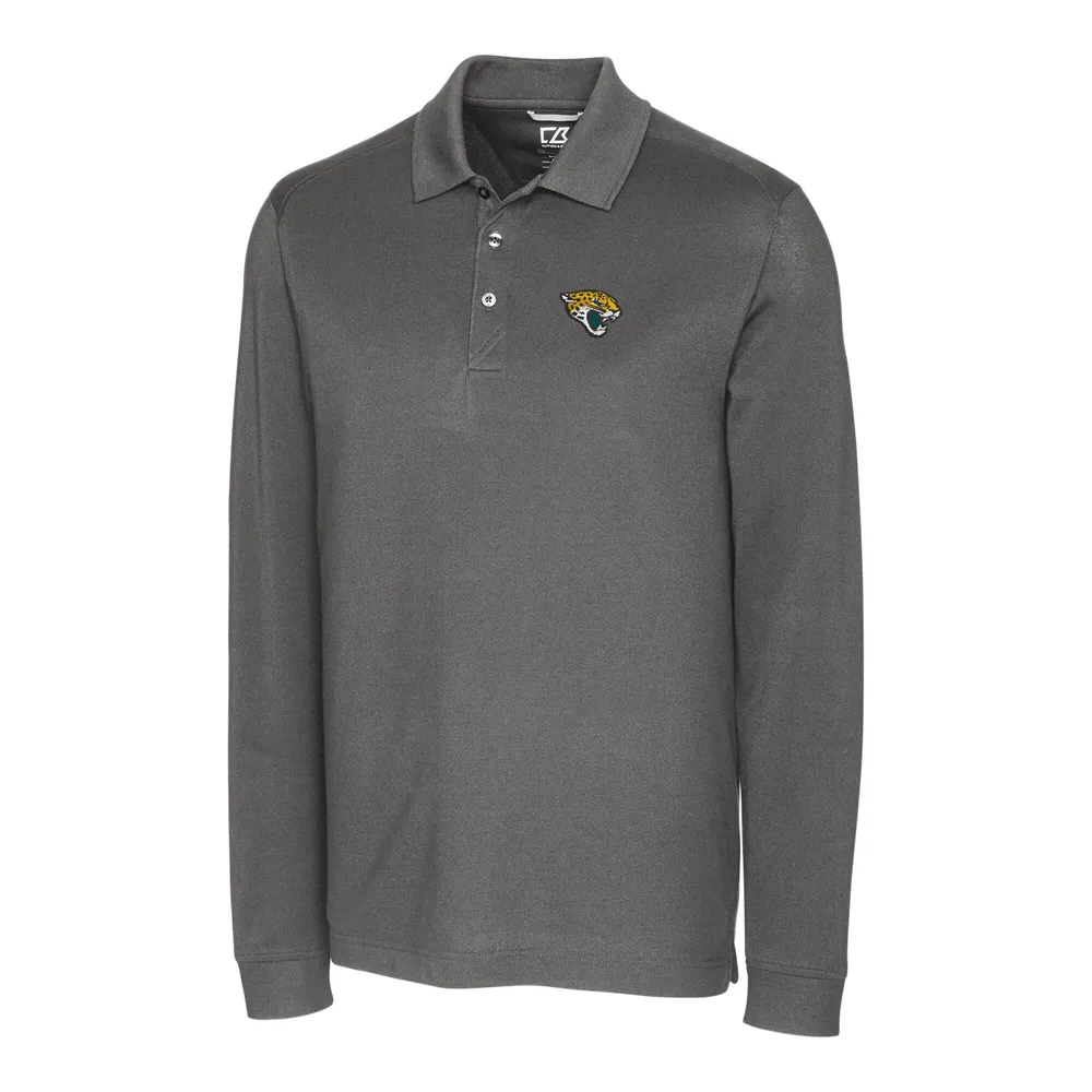 Lids Jacksonville Jaguars Cutter & Buck Big Tall Advantage Long Sleeve Polo  - Gray