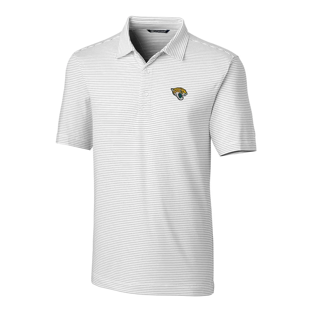 Lids Jacksonville Jaguars Cutter & Buck Big Tall Forge Pencil Stripe Polo -  White