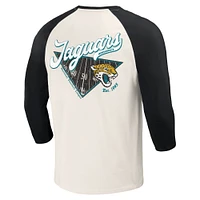 T-shirt à manches 3/4 raglan noir/blanc pour homme de la collection Darius Rucker Fanatics des Jaguars Jacksonville