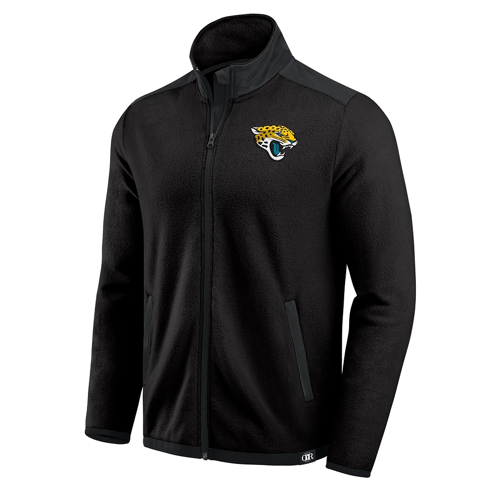 Veste polaire zippée intégrale noire à blocs de couleurs pour homme la collection Darius Rucker Fanatics, Jacksonville Jaguars