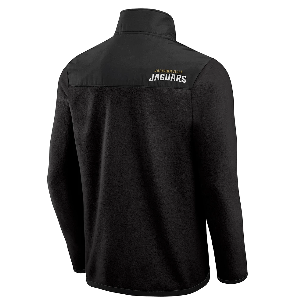 Veste polaire zippée intégrale noire à blocs de couleurs pour homme la collection Darius Rucker Fanatics, Jacksonville Jaguars