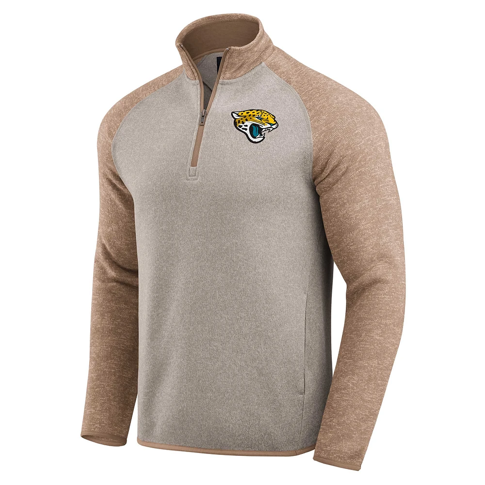 Men's Darius Rucker Collection by Fanatics Tan Jacksonville Jaguars Tonal Quarter-Zip Jacket