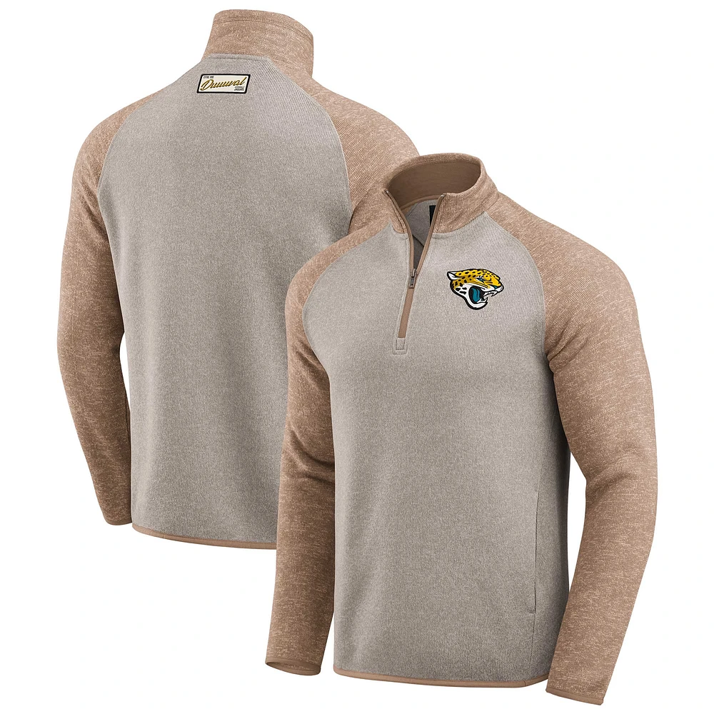 Men's Darius Rucker Collection by Fanatics Tan Jacksonville Jaguars Tonal Quarter-Zip Jacket