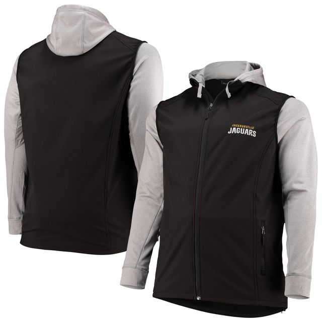 Veste à capuche zippée intégrale Dunbrooke Jacksonville Jaguars Tailles Big & Tall Alpha noir/gris pour hommes