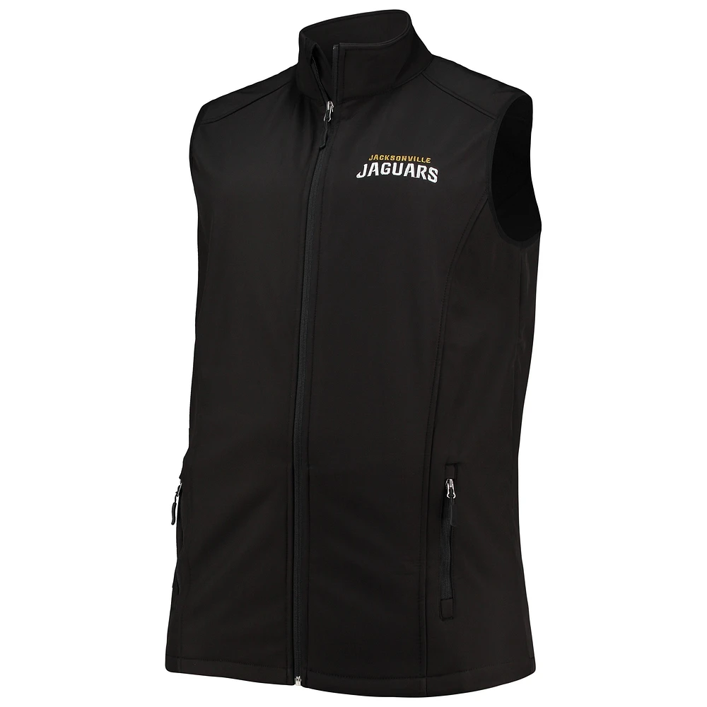 Men's Dunbrooke Black Jacksonville Jaguars Big & Tall Archer Softshell Full-Zip Vest