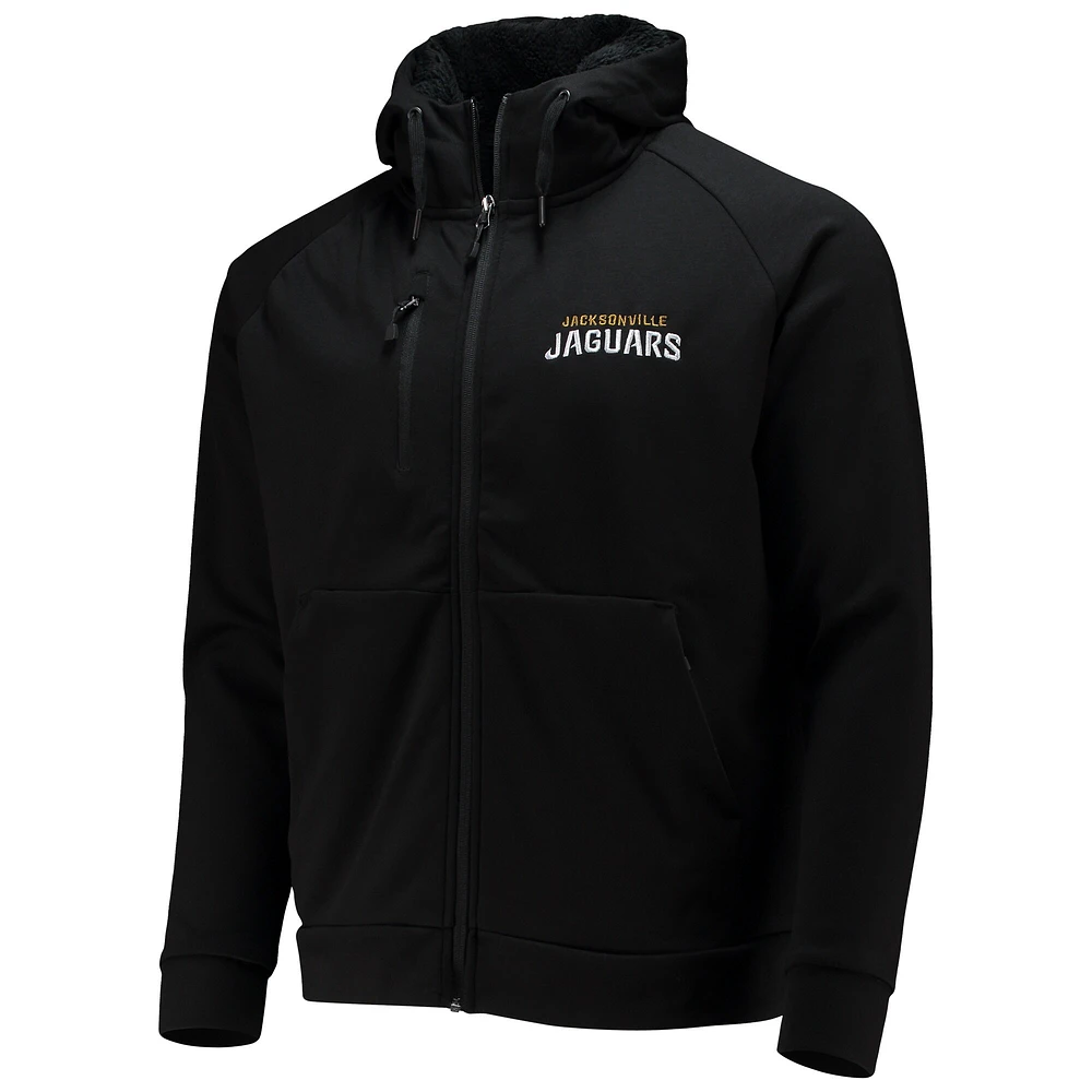 Dunbrooke Jacksonville Jaguars Shag Tri-Blend Full-Zip Raglan Hoodie Hommes Noir