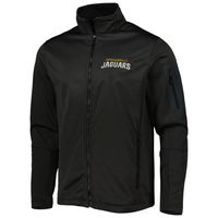 Men's Dunbrooke Heather Black Jacksonville Jaguars Freestyle Coated Tech Fleece Full-Zip Jacket