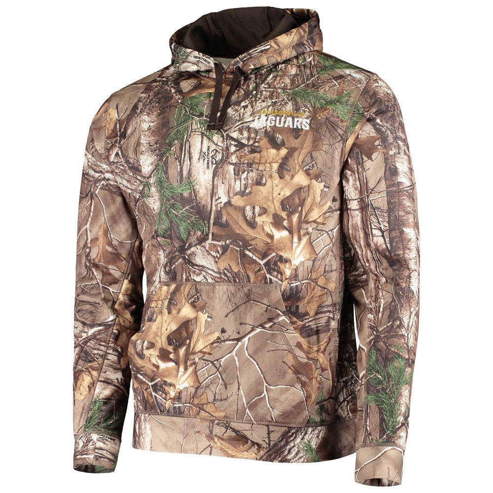 Men's Dunbrooke Realtree Camo Jacksonville Jaguars Circle Champion Tech Fleece Pullover Hoodie