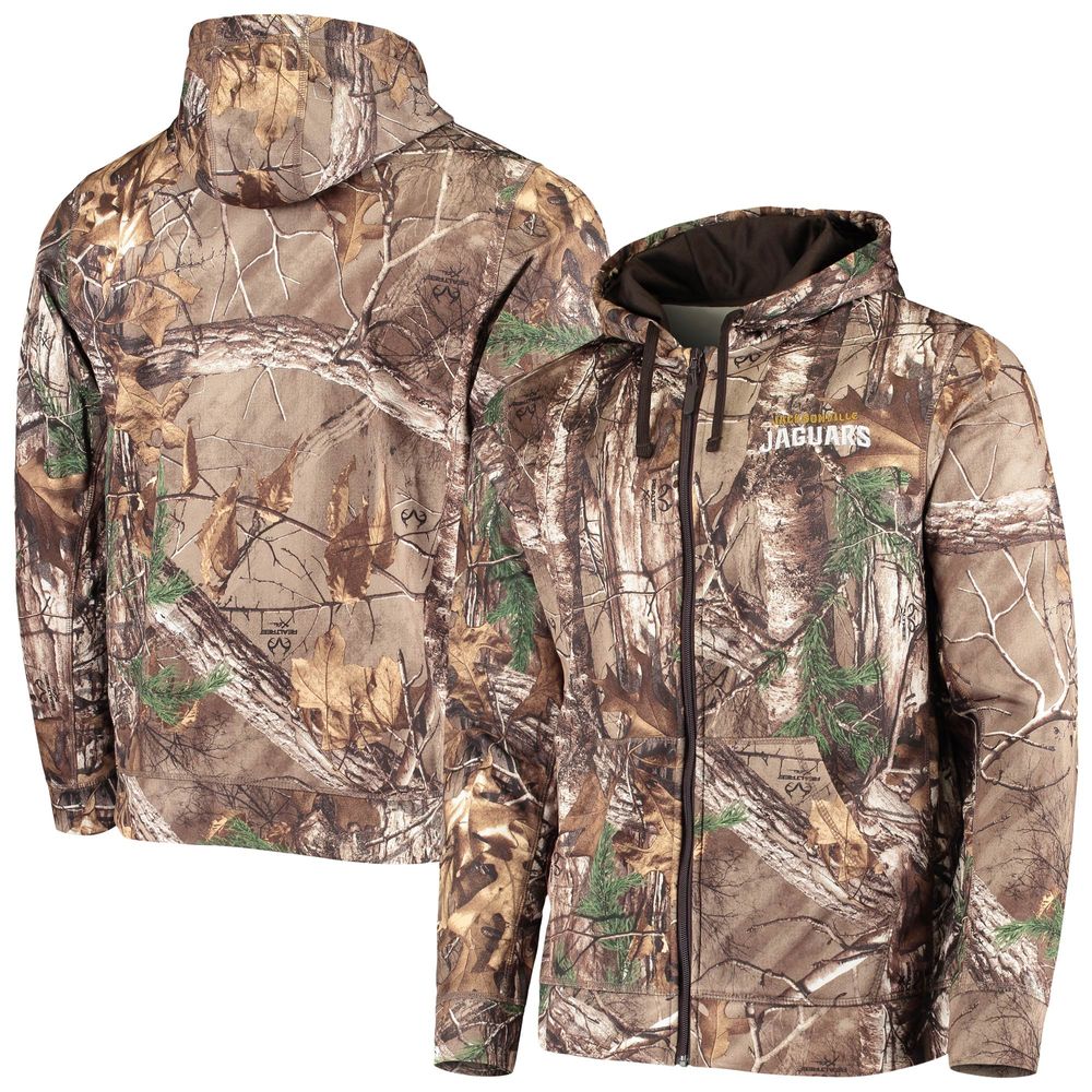 Men's Dunbrooke Realtree Camo Jacksonville Jaguars Trophy Tech Fleece Full-Zip Hoodie