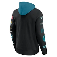 Men's Fanatics  Black/Teal Jacksonville Jaguars Patched Out Pullover Hoodie