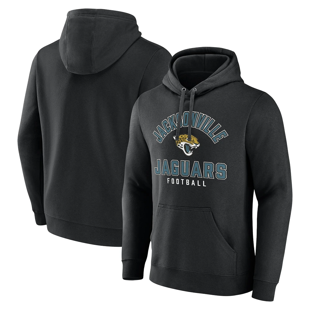 Sweat à capuche noir Fanatics pour hommes Jacksonville Jaguars Between the Pylons