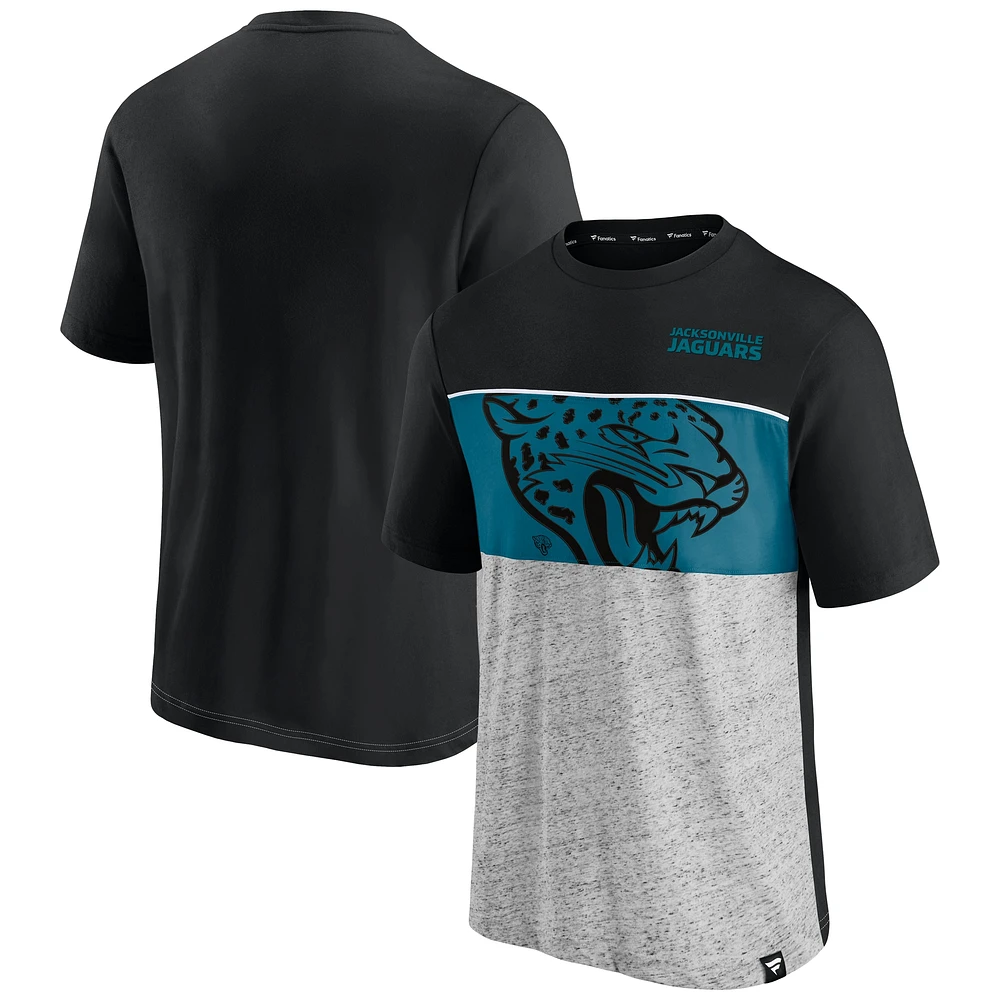 Men's Fanatics Black Jacksonville Jaguars Colorblock T-Shirt