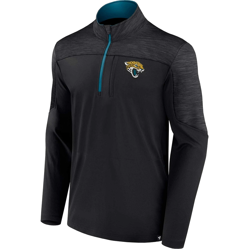 Haut à demi-zip Fanatics noir Jacksonville Jaguars Defender pour hommes