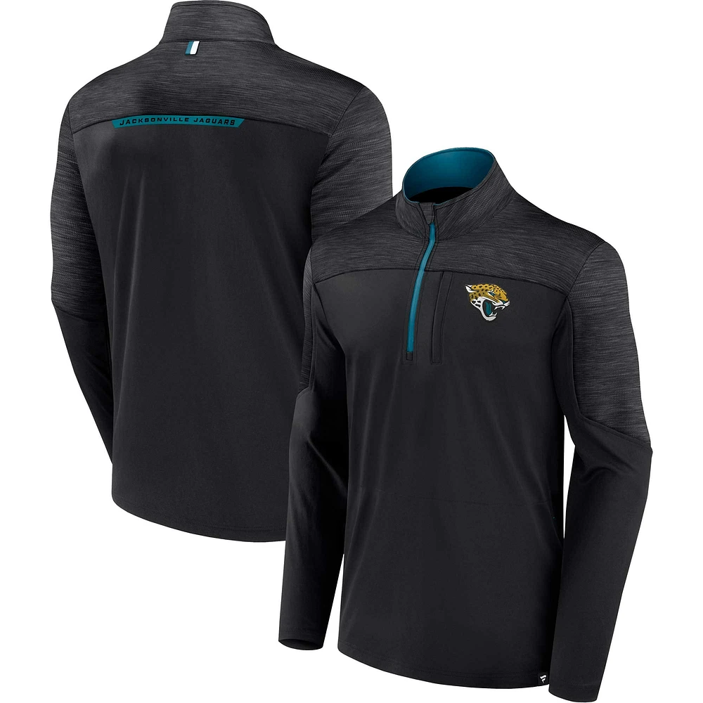 Haut à demi-zip Fanatics noir Jacksonville Jaguars Defender pour hommes