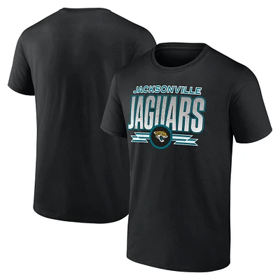 T-shirt fanatique noir Jacksonville Jaguars Fading Out pour hommes