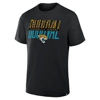 T-shirt noir Fanatics pour homme, véritable favori des Jaguars de Jacksonville