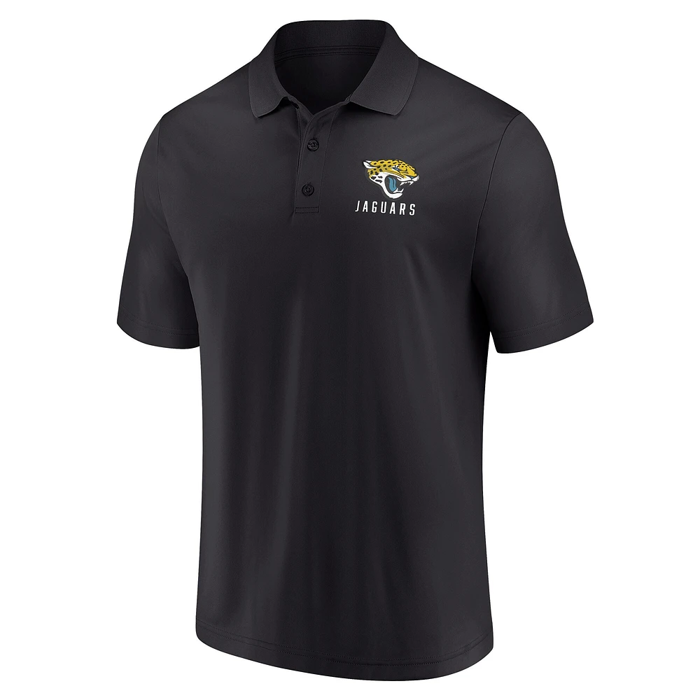 Polo Fanatics noir pour homme des Jaguars de Jacksonville Lockup