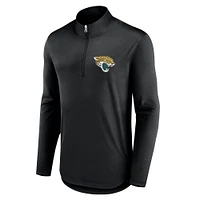 Men's Fanatics Black Jacksonville Jaguars Quarterback Quarter-Zip Top