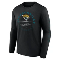 T-shirt noir à manches longues Fanatics Jacksonville Jaguars Stat Sheet pour hommes