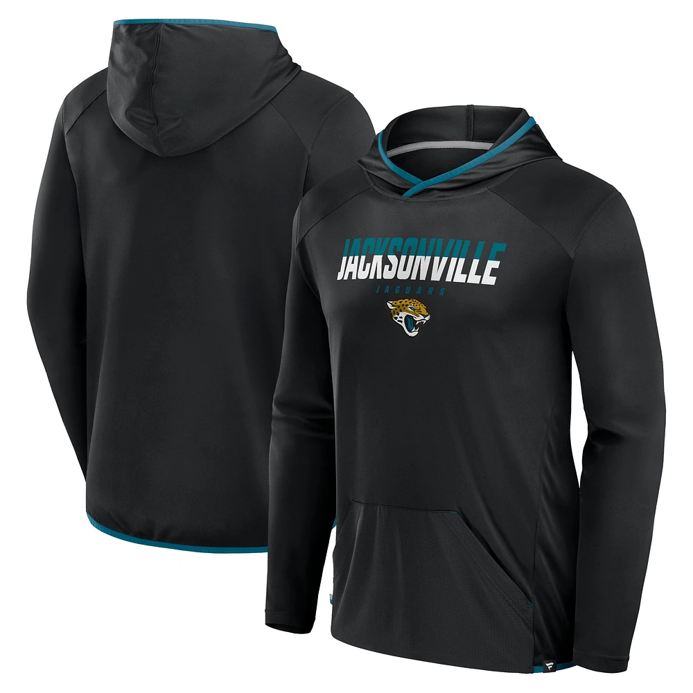 Men's Fanatics Black Jacksonville Jaguars Transitional Defender Hoodie Long Sleeve T-Shirt