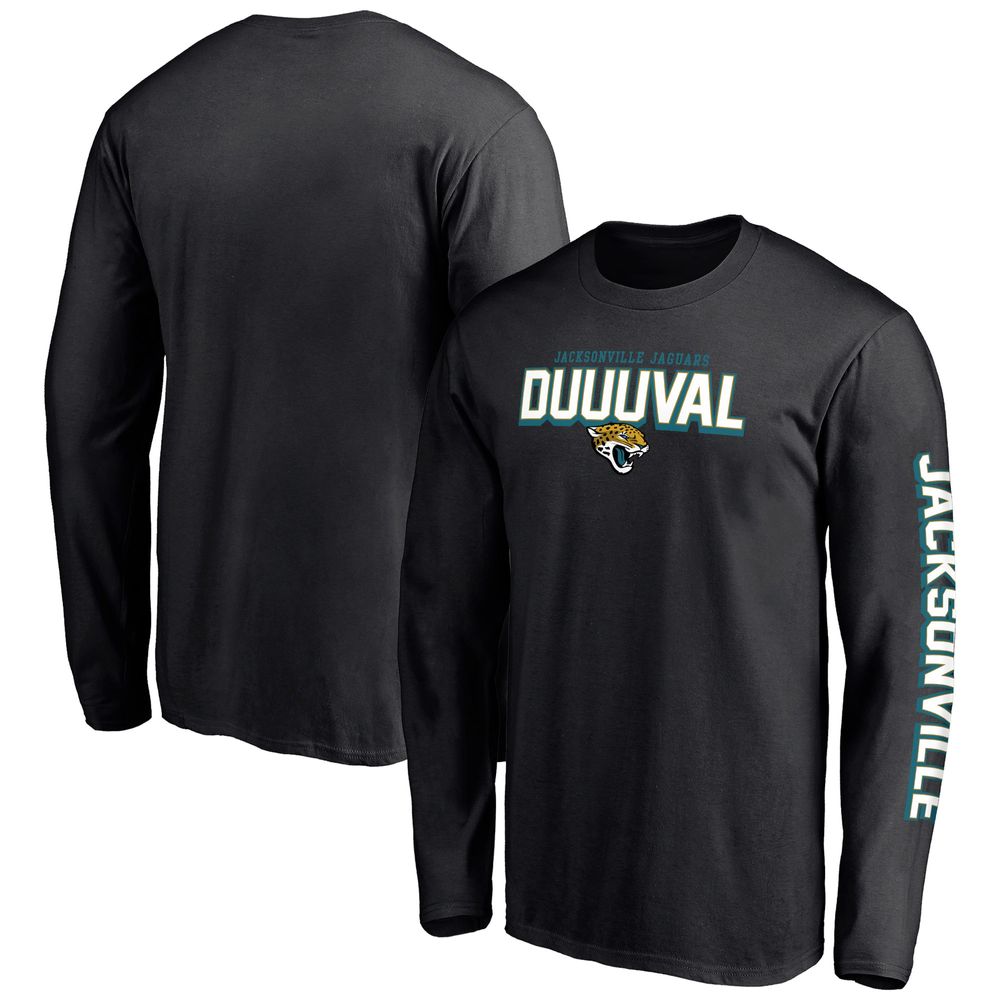 Fanatics Branded Men's Fanatics Branded Black Jacksonville Jaguars Hometown  Collection Facemask Long Sleeve T-Shirt