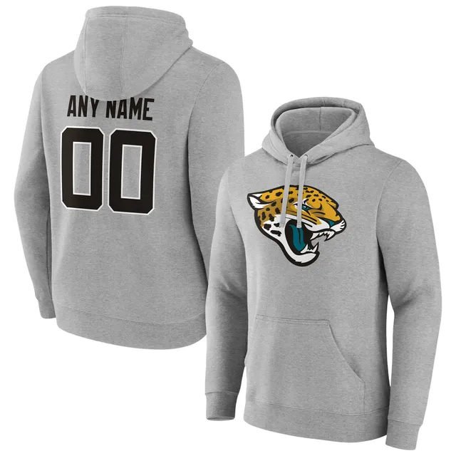 Men's Fanatics Branded Black Jacksonville Jaguars Team Authentic Personalized Name & Number Pullover Hoodie Size: Large