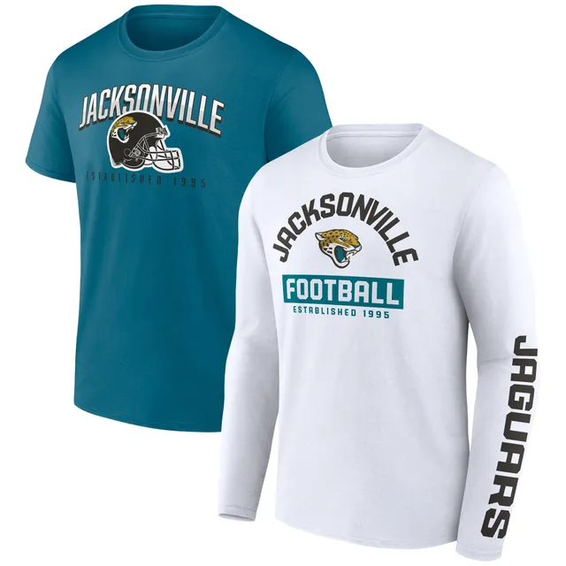 Men's Fanatics Branded Teal/Heathered Gray Jacksonville Jaguars T-Shirt  Combo Pack