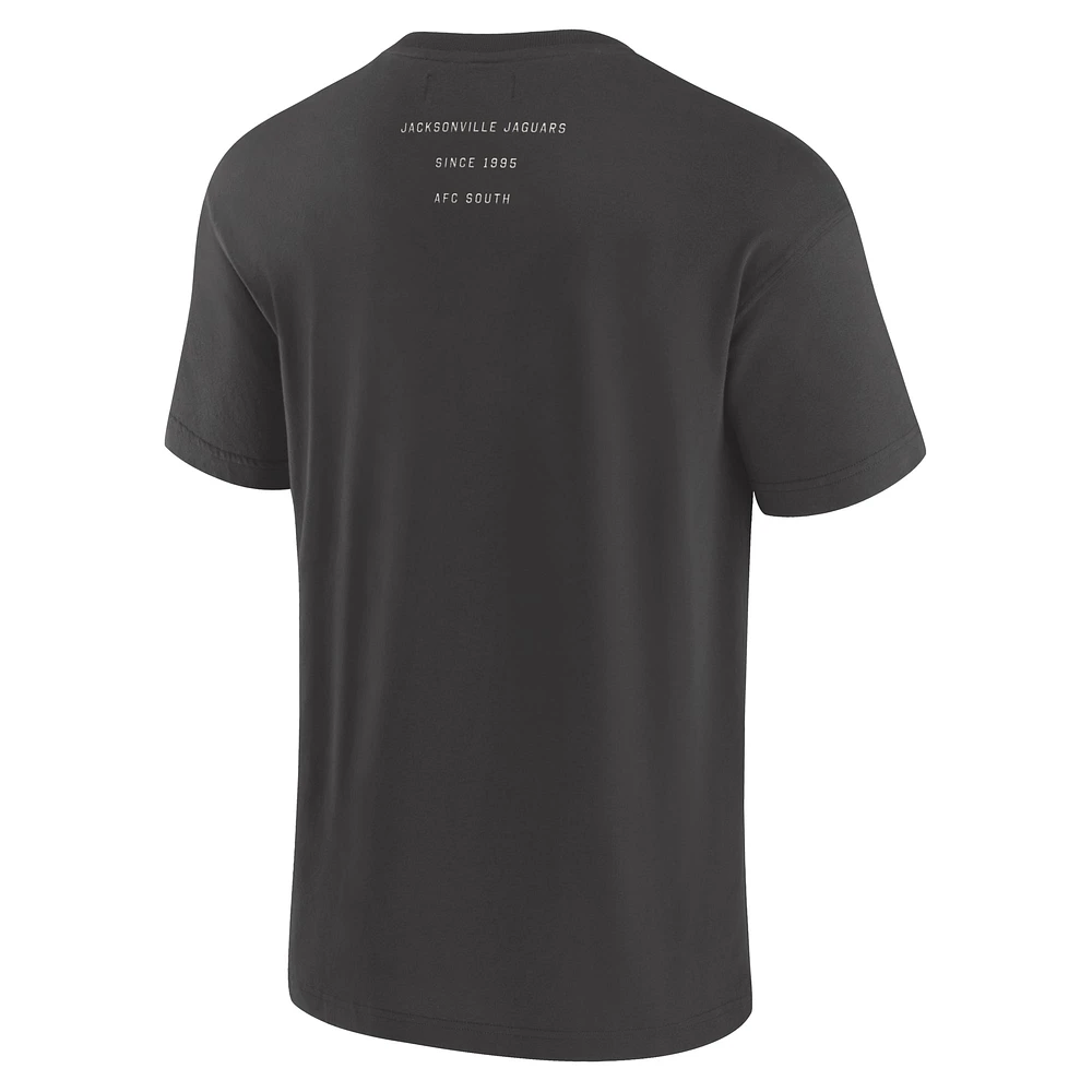 Men's Fanatics Charcoal Jacksonville Jaguars Elements Weathered Tonal Future Ground T-Shirt