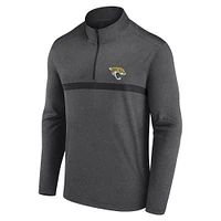 Men's Fanatics  Charcoal Jacksonville Jaguars Head-to-Head Quarter-Zip Pullover
