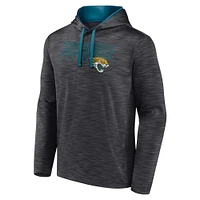 Chandail à capuchon avec crochet et échelle pour hommes Fanatics Heather Charcoal Jacksonville Jaguars