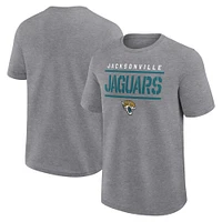 T-shirt Fanatics gris chiné pour homme, coupe grande et taille, des Jaguars de Jacksonville