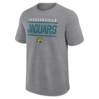 T-shirt Fanatics gris chiné pour homme, coupe grande et taille, des Jaguars de Jacksonville
