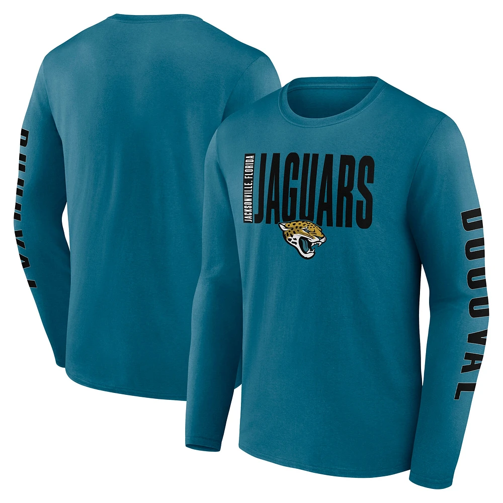 T-shirt à manches longues Fanatics Teal Jacksonville Jaguars Vision pour hommes de grande taille