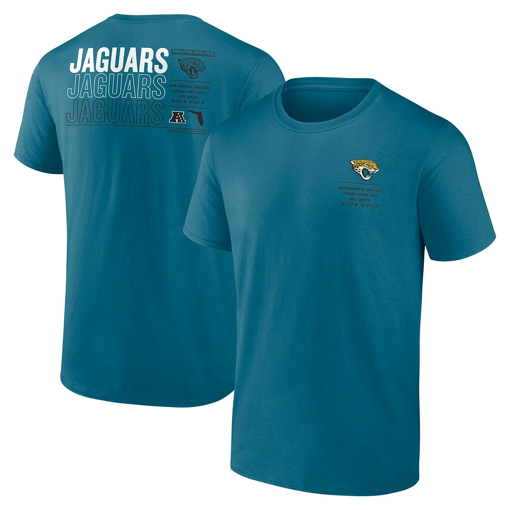 T-shirt Fanatics Teal Jacksonville Jaguars Repeat Stats pour homme