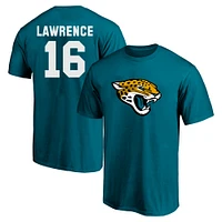 T-shirt Fanatics Trevor Lawrence Teal Jacksonville Jaguars pour hommes avec nom et numéro de joueur Big & Tall