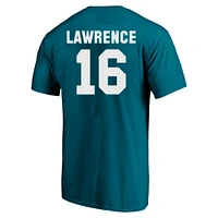 T-shirt Fanatics Trevor Lawrence Teal Jacksonville Jaguars pour hommes avec nom et numéro de joueur Big & Tall