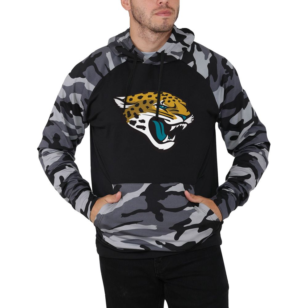 Men's FOCO Black/Camo Jacksonville Jaguars Raglan - Pullover Hoodie