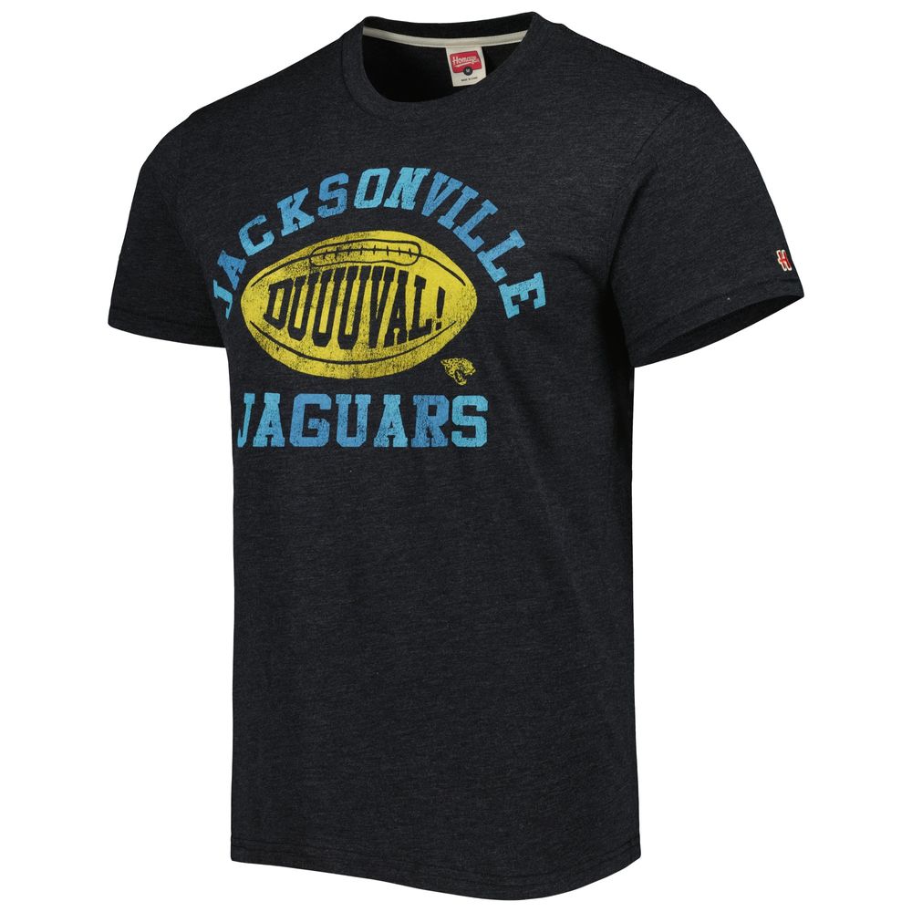 Men's Homage Black Jacksonville Jaguars Duval Hyper Local Tri-Blend T-Shirt