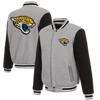 Jacksonville Jaguars Two-Tone Reversible Fleece Jacket - Gray