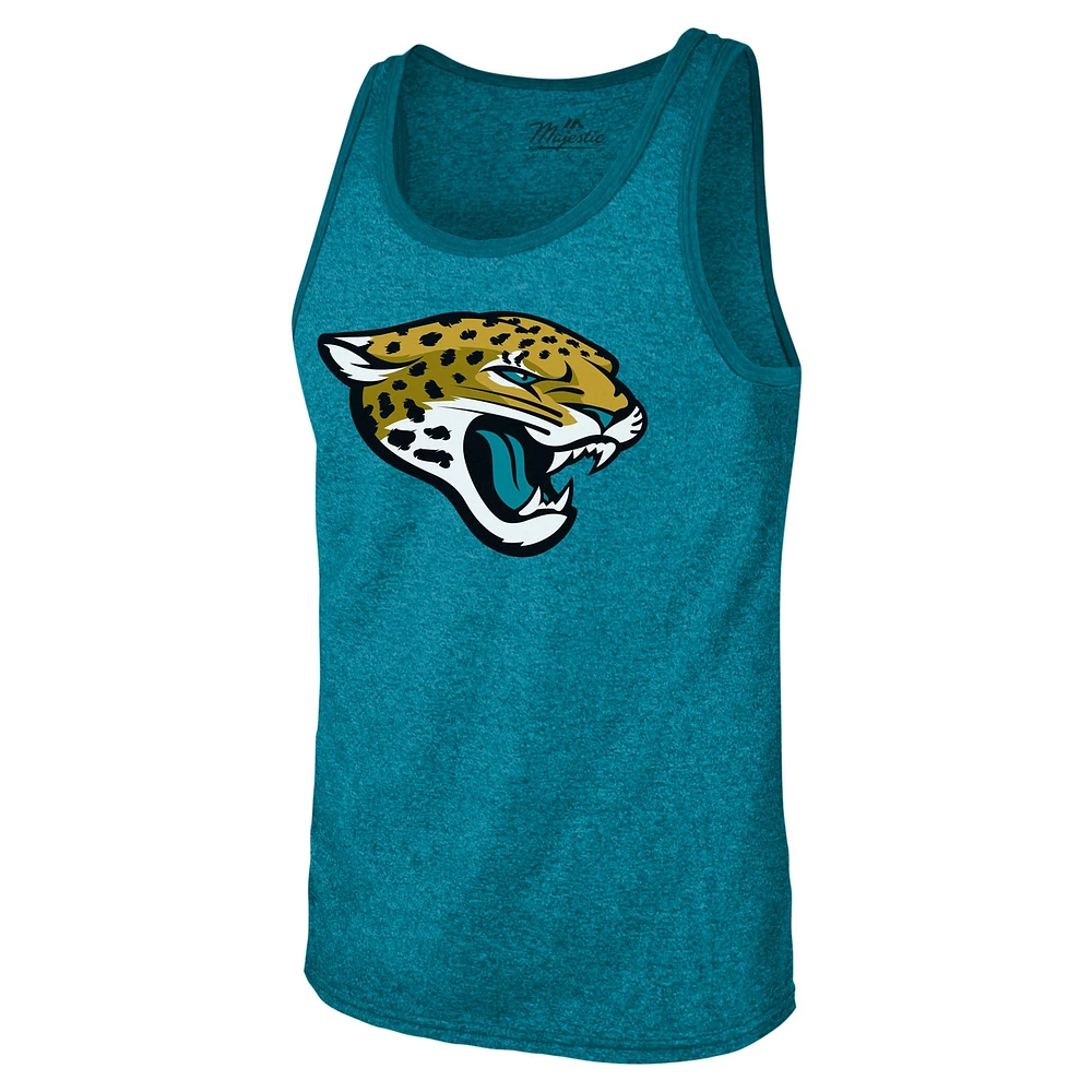 Débardeur Majestic Threads Trevor Lawrence Sarcelle Jacksonville Jaguars Tri-Blend Player Name & Number pour hommes