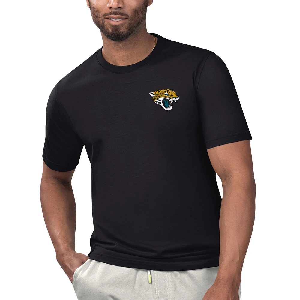 T-shirt Margaritaville Black Jacksonville Jaguars pour hommes sous licence se détendre