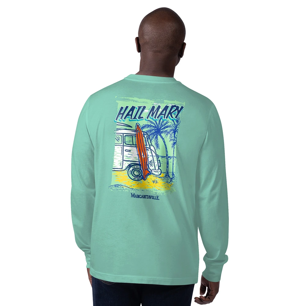 T-shirt à manches longues pour homme Margaritaville Mint Jacksonville Jaguars Hail Mary