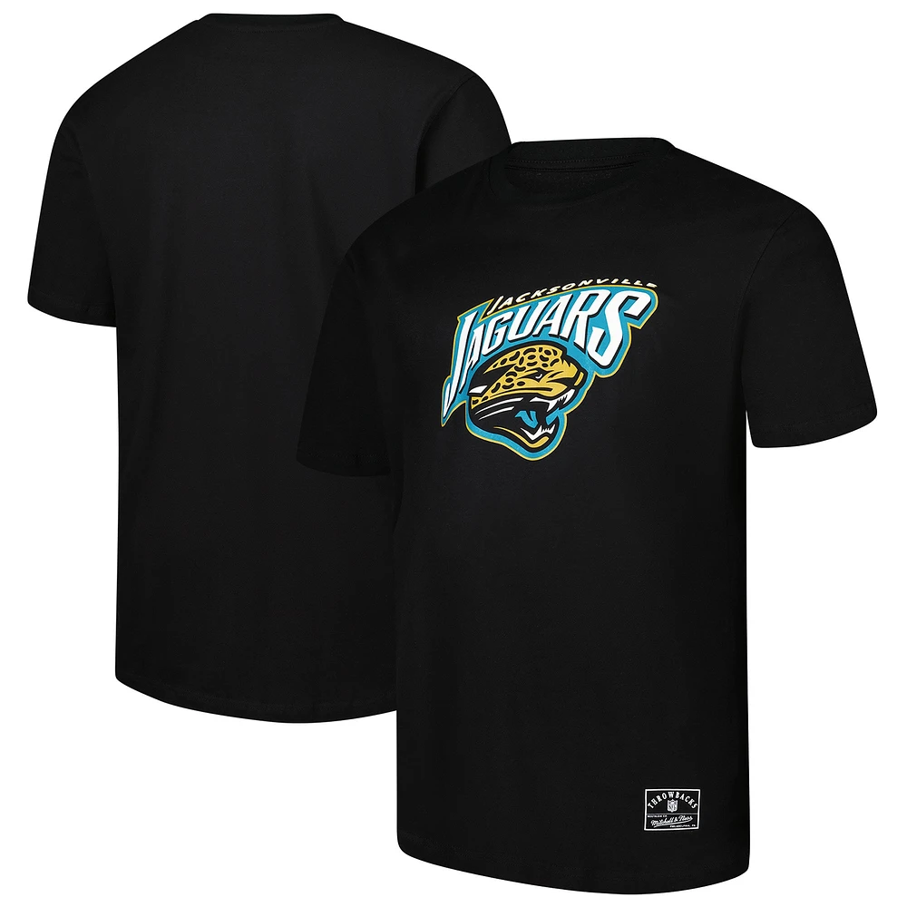 Men's Mitchell & Ness Black Jacksonville Jaguars Classic Crew Neck T-Shirt