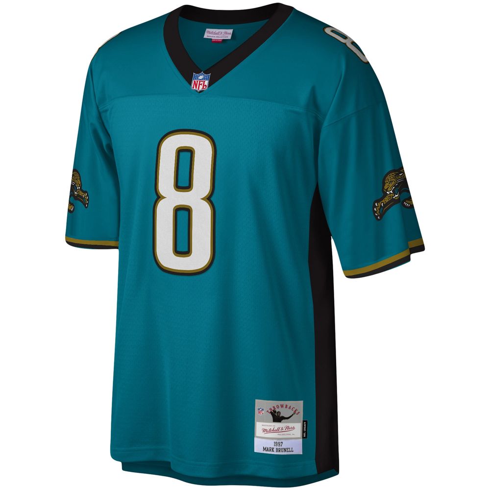 Men's Mitchell & Ness Mark Brunell Teal Jacksonville Jaguars Legacy Replica Jersey