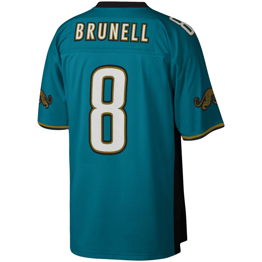 Men's Mitchell & Ness Mark Brunell Teal Jacksonville Jaguars Legacy Replica Jersey