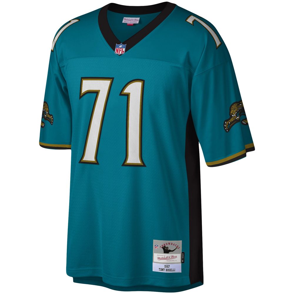 Men's Mitchell & Ness Tony Boselli Teal Jacksonville Jaguars Legacy Replica Jersey